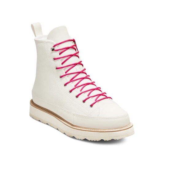 Converse Chuck Taylor Egret Ivory Leather Crafted Boot Women’s Size 9 - Picture 4 of 10